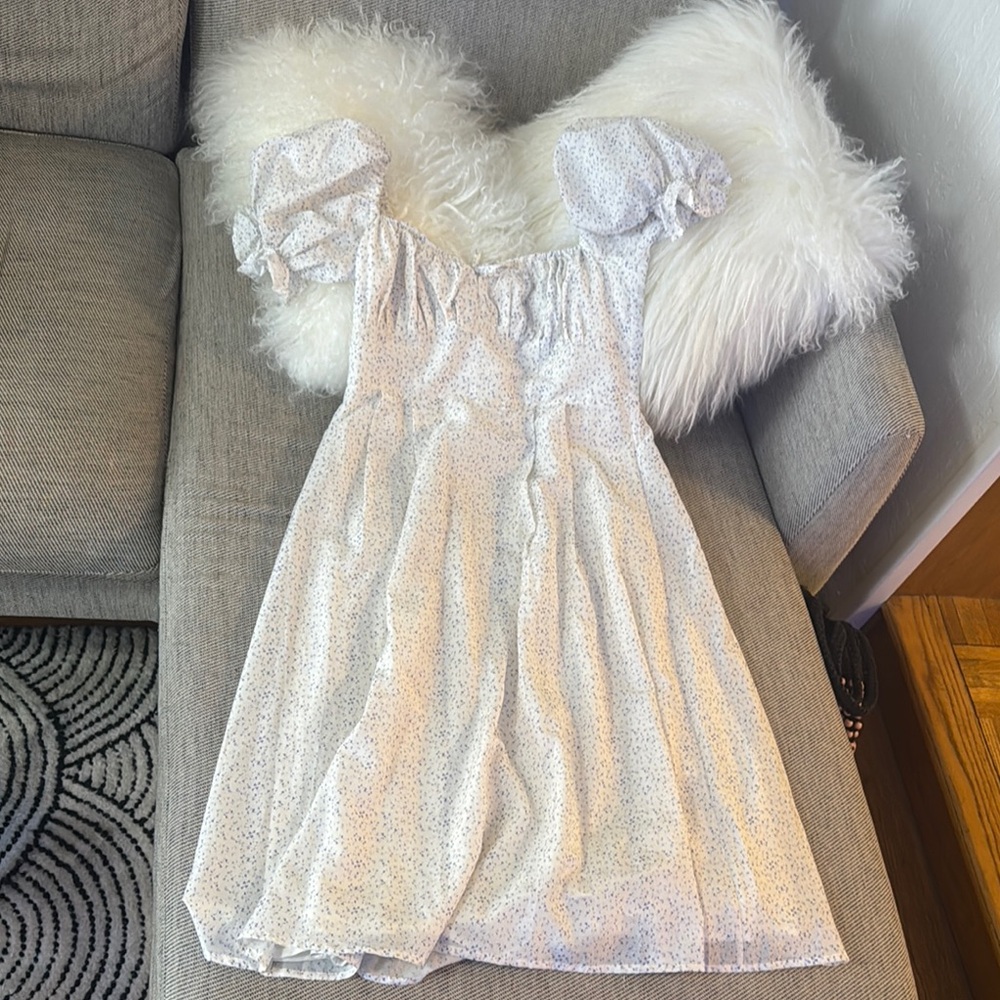 Gaâla Paris Romantic Cotton Midi Dress – Size 40 (US 8) – NWOT